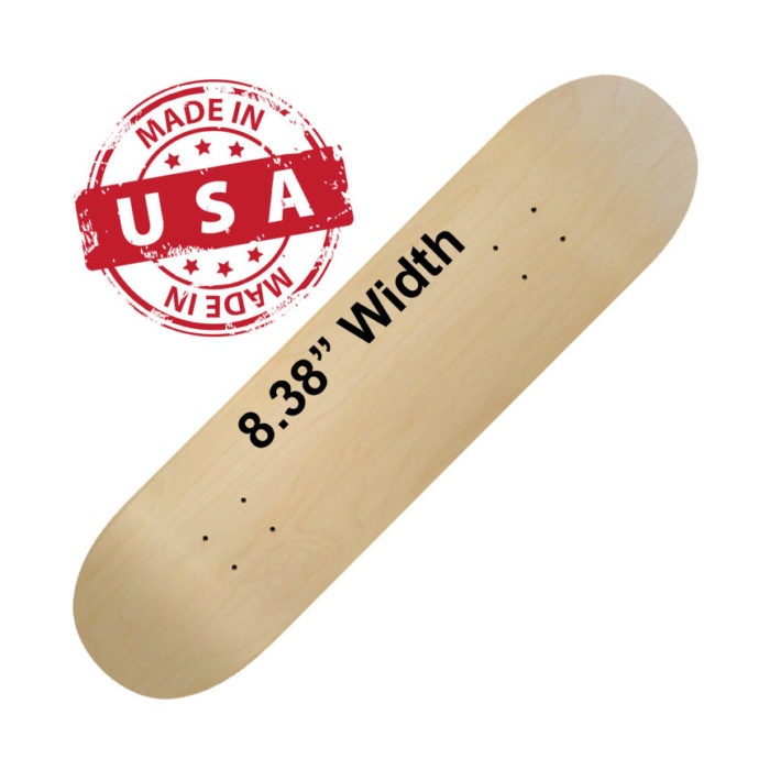 8.38" Width Blank Skateboard